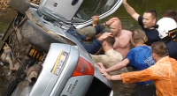 Rajd Mazowiecki: kibice uratowali zawodników. Śmierć była blisko [Video]