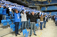 Fani Lecha oglądali mecz na stadionie [ZDJĘCIA, FILM]