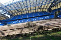 Trwa wymiana murawy na Stadionie Miejskim w Poznaniu (ZDJĘCIA)